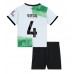 Tanie Strój piłkarski Liverpool Virgil van Dijk #4 Koszulka Wyjazdowej dla dziecięce 2023-24 Krótkie Rękawy (+ szorty)